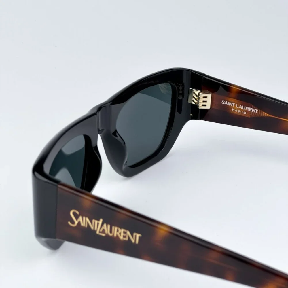 Saint Laurent SL740 004 BRAND NEW Sunglasses Black Havana Square Unisex